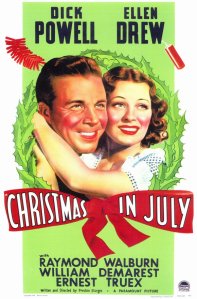 "Christmas in July" poster